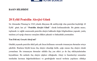 28 Eylül Penisilin Alerjisi Günü