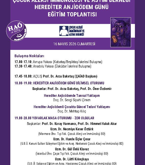 Herediter Anjioödem Günü Eğitim Toplantısı, 16.05.2026
